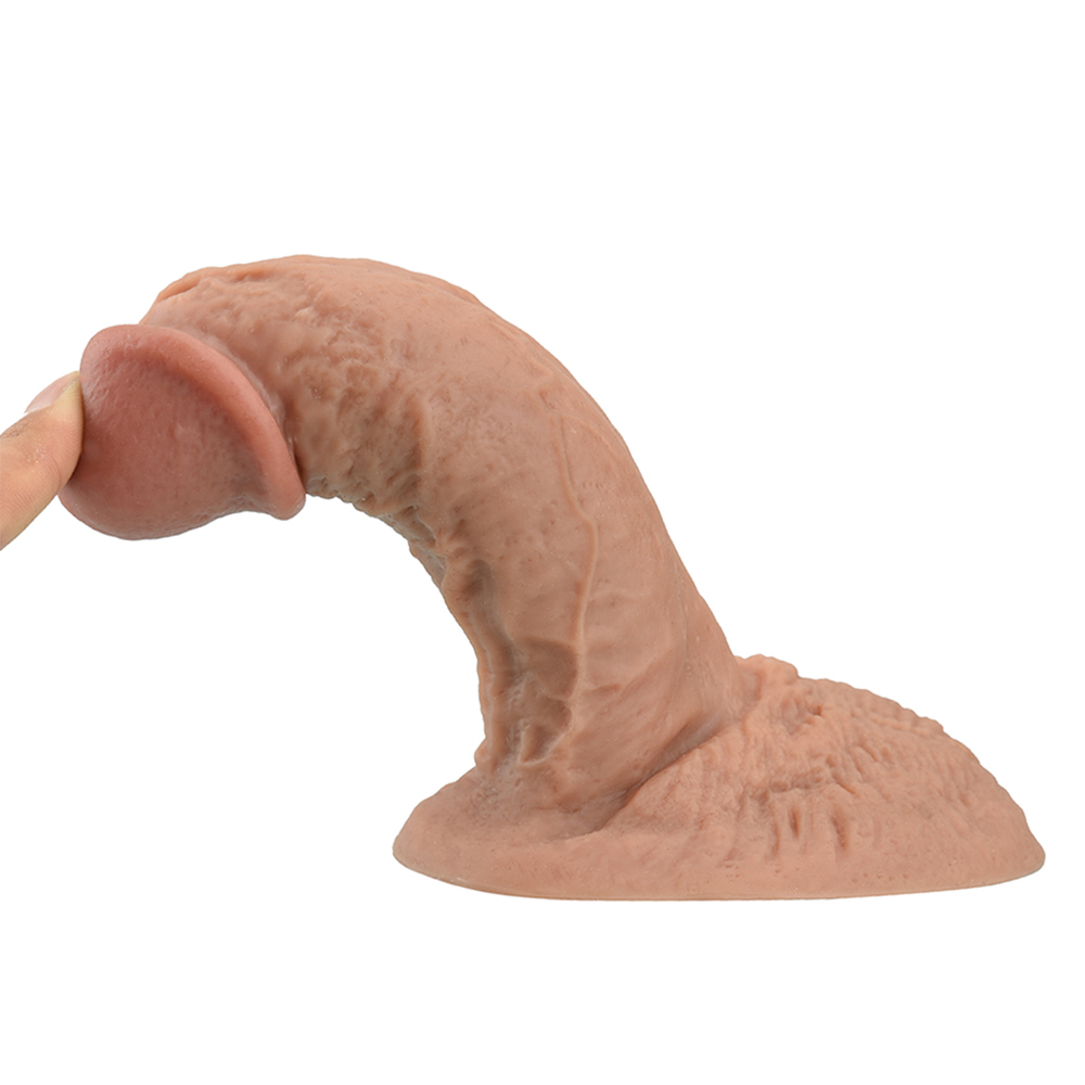 Dildo Realist Stanley Silicon Dubla Densitate Maro 18 cm Passion Labs, #5, Erotic24.ro