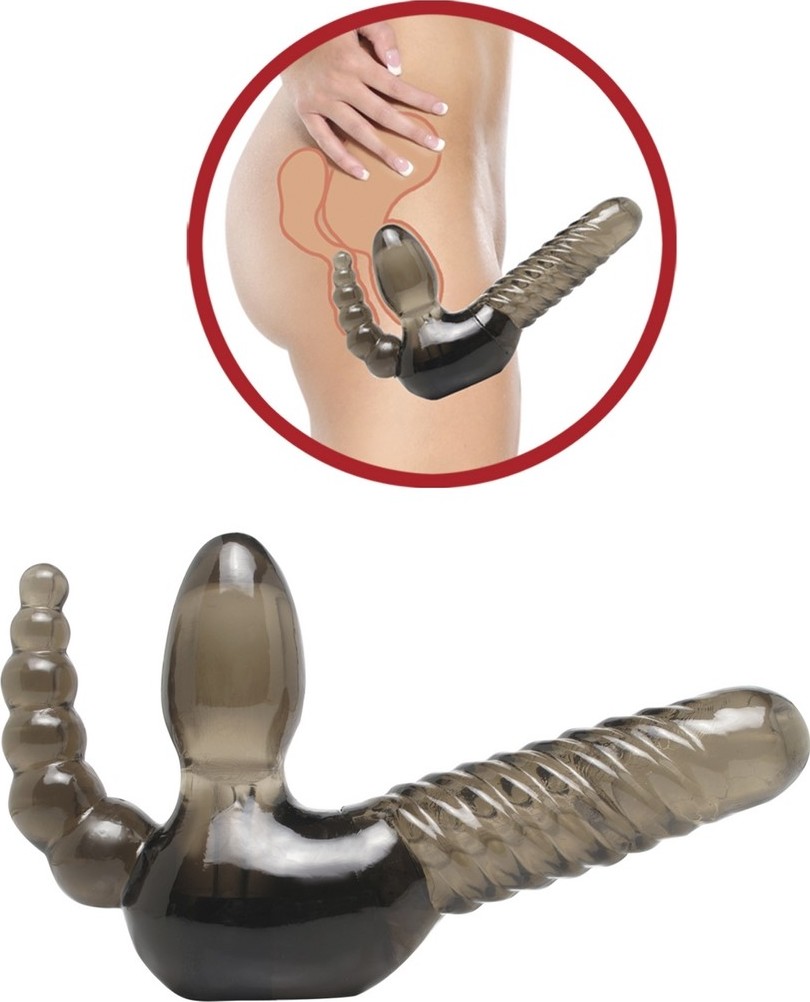 Strap-On Strapless cu stimulator anal, #4, Erotic24.ro