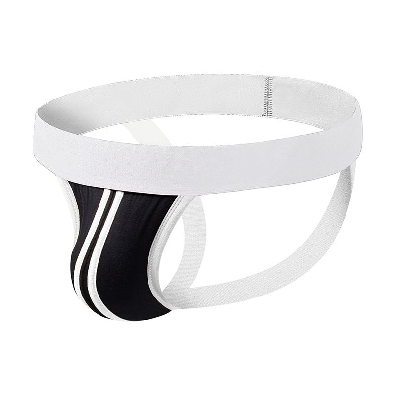 Bikini Barbati Tip Suspensor Alb/Negru L, #1, Erotic24.ro