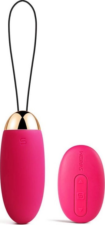 SVAKOM Ou Vibrator Elva, 5 Moduri Vibratii + 5 Intensitati, Silicon, USB, Rosu, 8 cm