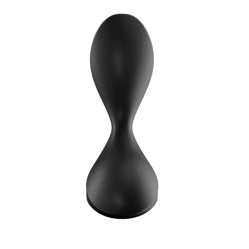 Dop Anal Sweet Seal Satisfyer Free App Silicon Negru 11 cm, Nr. 3, Erotic24.ro