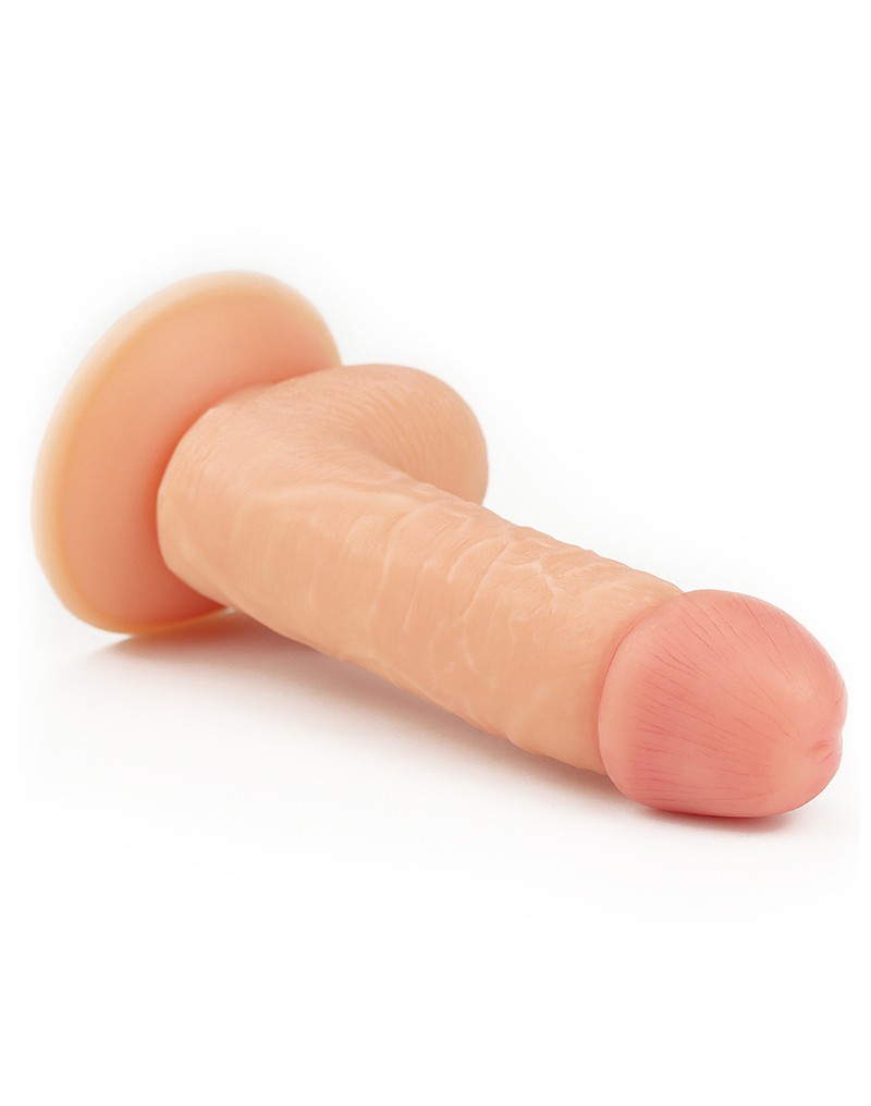 Dildo Realist cu Ventuza Ultra Soft Dude Natural 17.8 cm, #3, Erotic24.ro