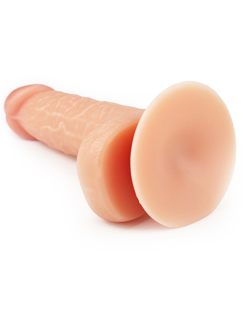 Dildo Realist cu Ventuza Ultra Soft Dude Natural 17.8 cm, #5, Erotic24.ro