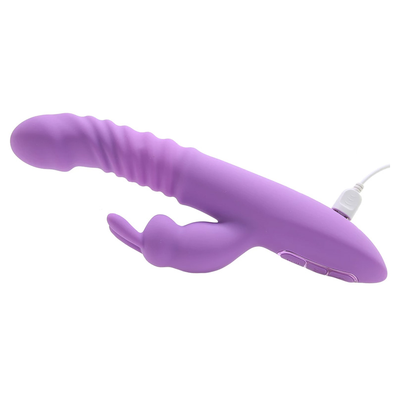 Vibrator Iepuras Her Thrusting Silicone Rabbit Mov, Nr. 4, Erotic24.ro