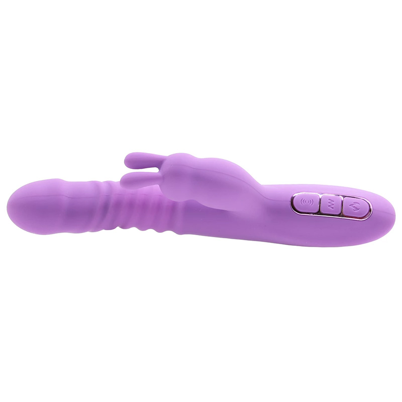Vibrator Iepuras Her Thrusting Silicone Rabbit Mov, Nr. 6, Erotic24.ro