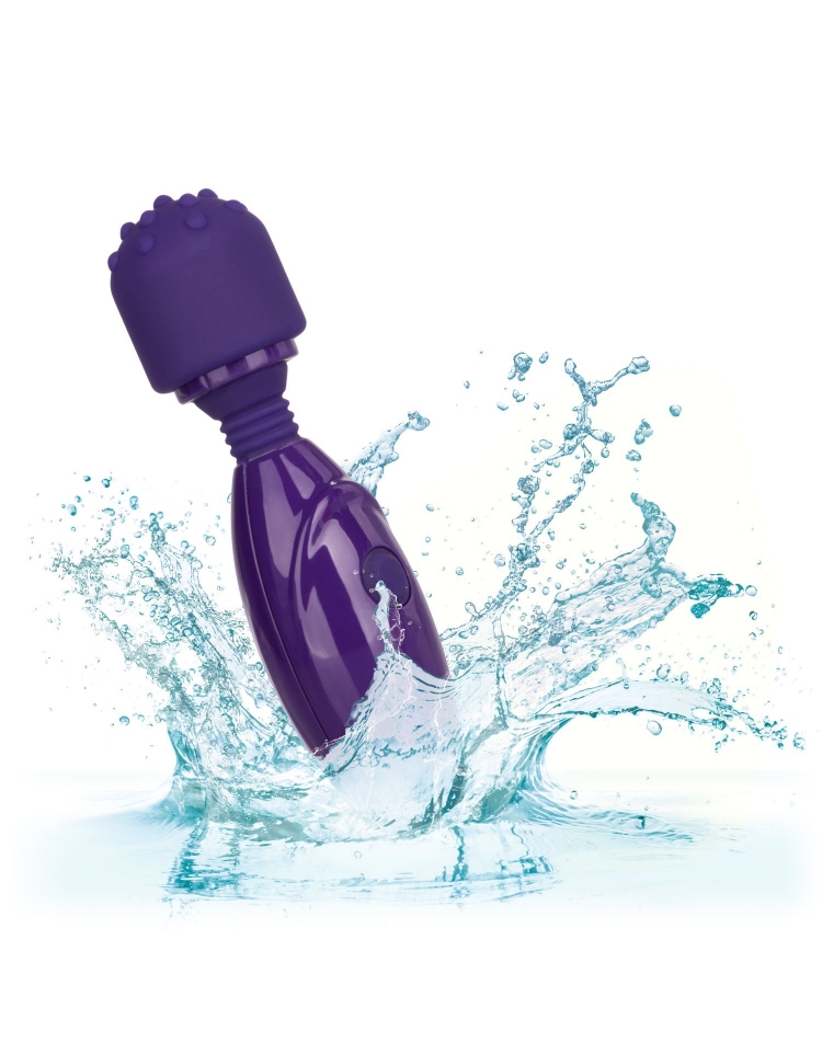 Vibrator Mini Wand Tiny Teaser Nubby 3 Moduri Vibratii USB Mov 12 cm, Nr. 8, Erotic24.ro