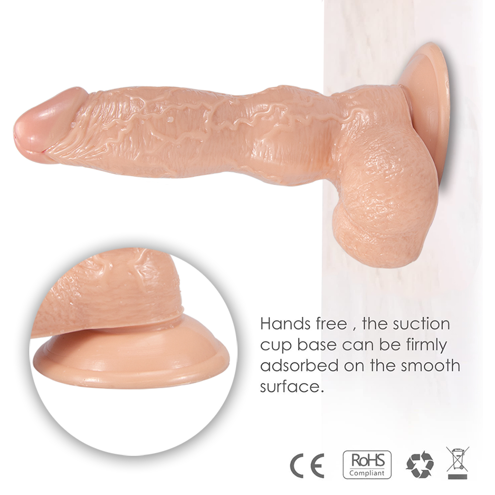 Dildo Realist Trent Ventuza PVC Natural 21 cm Passion Labs, #5, Erotic24.ro