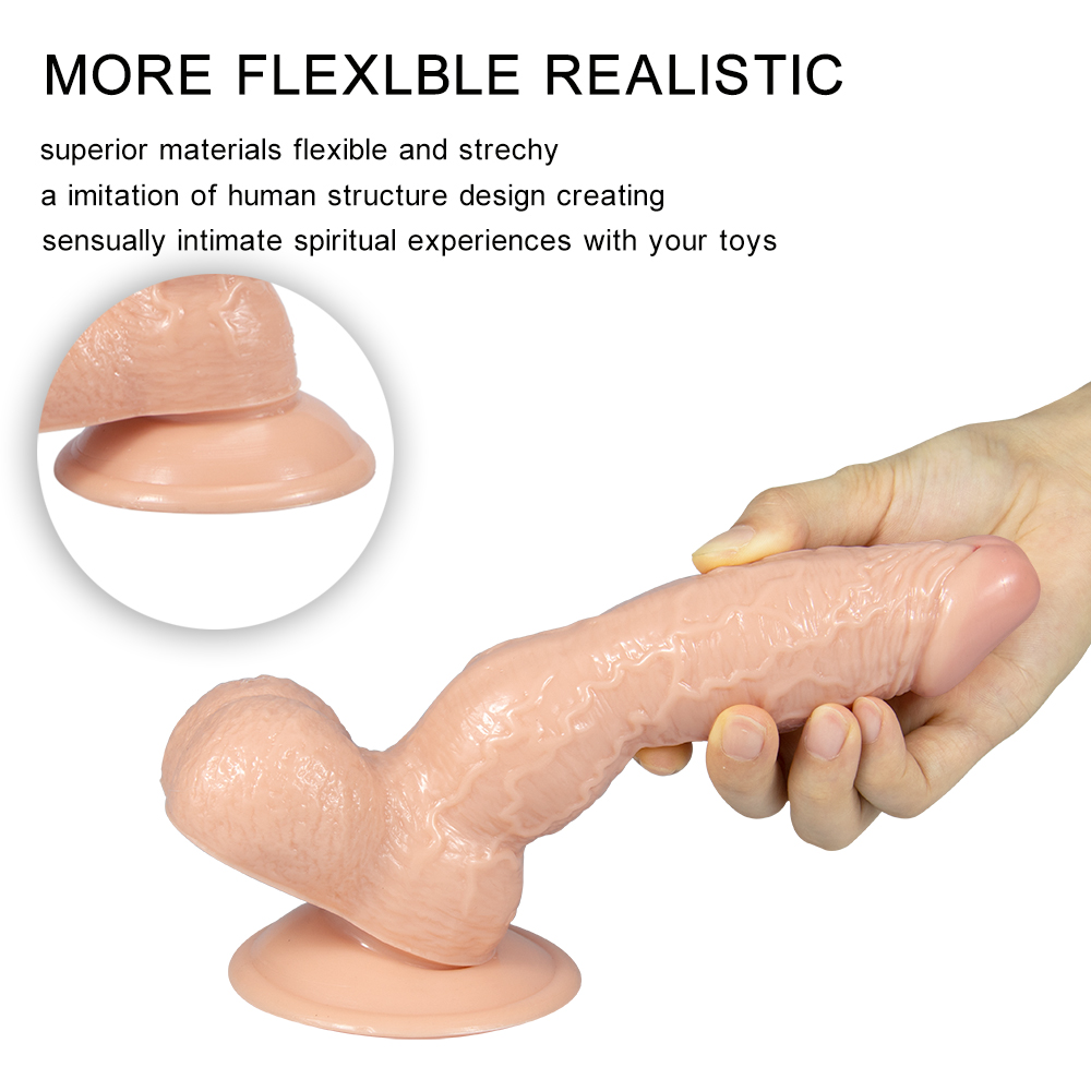 Dildo Realist Trent Ventuza PVC Natural 21 cm Passion Labs, #8, Erotic24.ro
