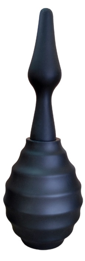 Irigator Anal Douche cu Varf Dop Anal Silicon Negru 330 ml, Nr. 2, Erotic24.ro