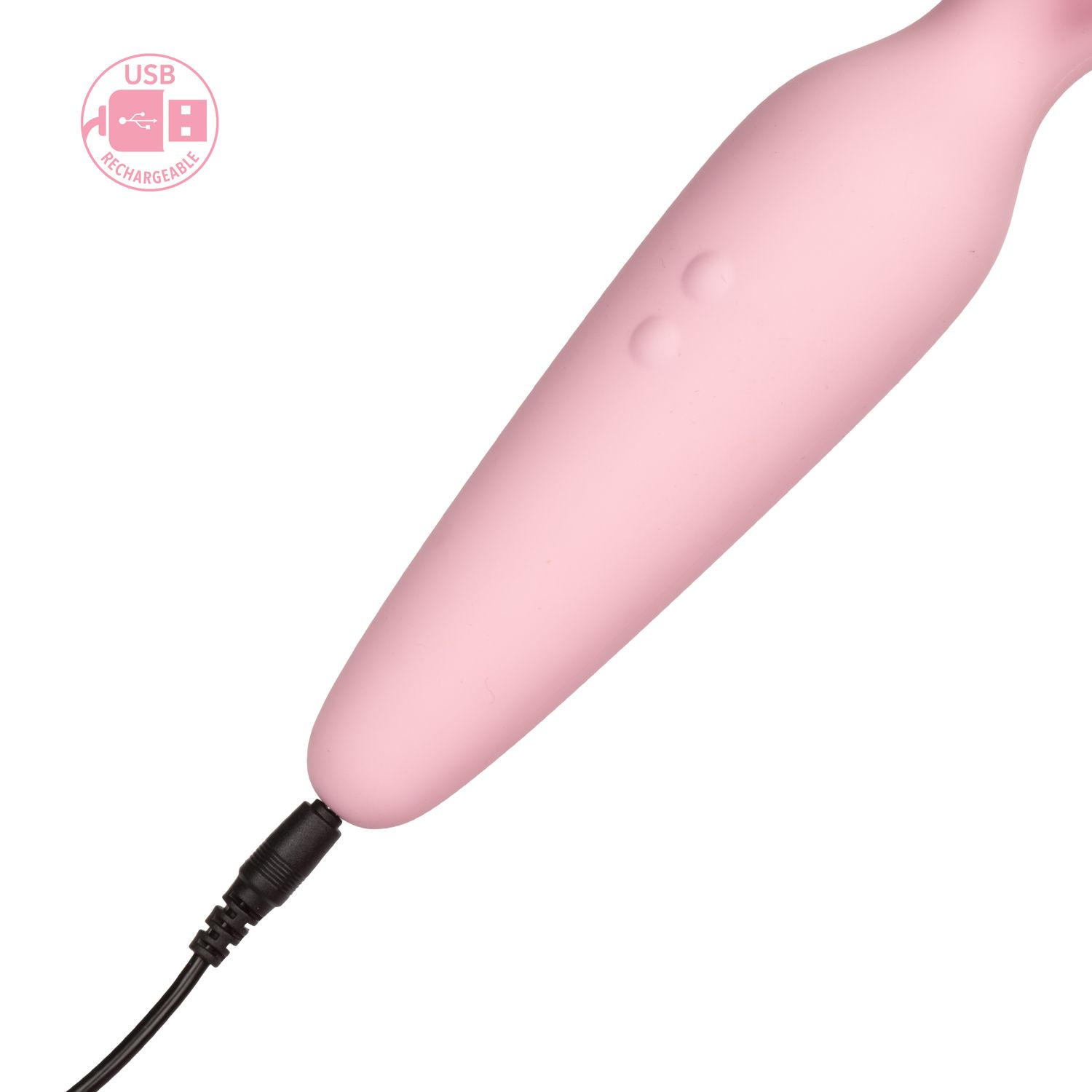 Vibrator Ultimate Wand 10 Moduri Vibratii Silicon USB Roz, Nr. 4, Erotic24.ro