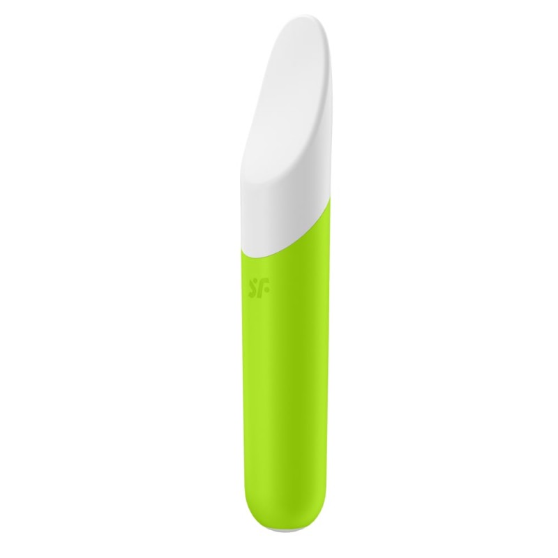 Vibrator Ultra Power Bullet 7 Silicon 12 Moduri Vibratii USB Verde