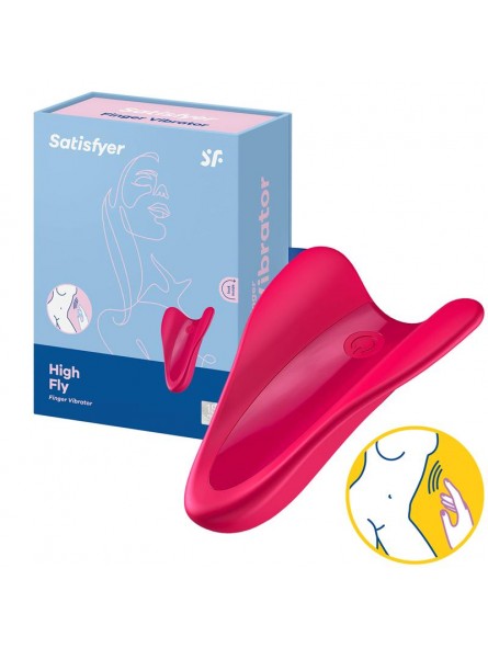 Vibrator Finger High Fly 12 Moduri Vibratii Silicon Rosu, #6, Erotic24.ro