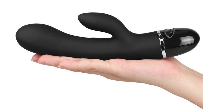 Vibrator Rabbit O-Sensual Clit Duo Climax 7 Moduri Vibratii Silicon USB Negru 22 cm, Nr. 4, Erotic24.ro