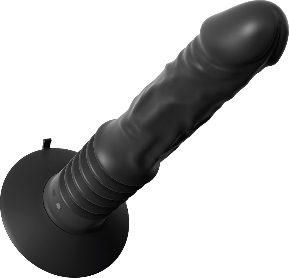 Vibrator Ass Fucker, 11 Moduri Vibratiii, Silicon, USB, Negru, 33.8 cm, #3, Erotic24.ro