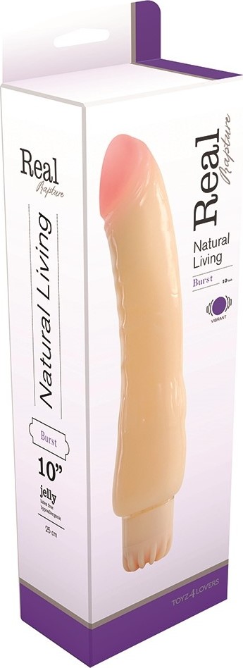 Vibrator Burst, Multispeed, PVC, Natural, 25 cm, #2, Erotic24.ro