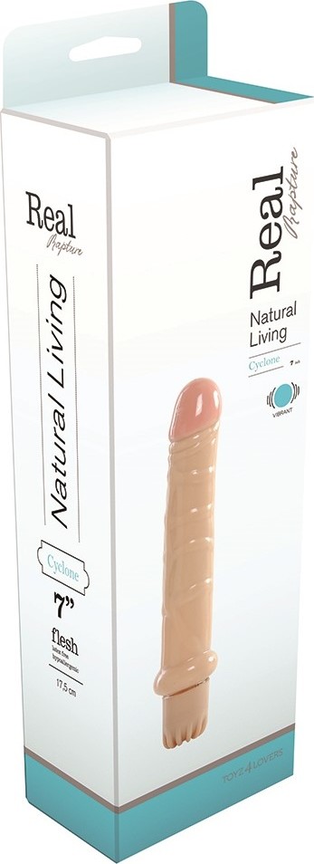 Vibrator Ciclonul 7, Multispeed, PVC, Natural, 17 cm, #2, Erotic24.ro