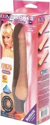 Vibrator Realist Loveclone 2, Multispeed, Dubla Densitate, TPR, Natural, 19 cm, #3, Erotic24.ro