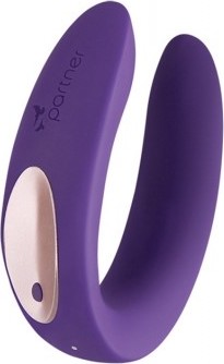 Vibrator Cuplu Double Plus Partner 10 Moduri Vibratii Silicon USB Satisfyer Mov