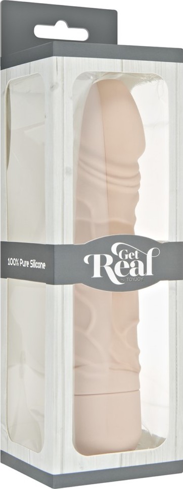 Vibrator Realist, Multispeed, Silicon, Natural, 20 cm, #3, Erotic24.ro