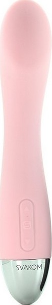 Vibrator SVAKOM Amy, 6 Moduri Vibratii, Silicon, Roz Pal, 17 cm, #6, Erotic24.ro