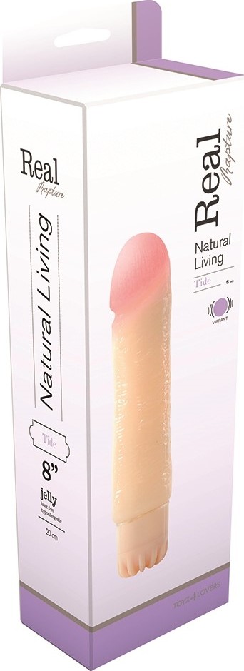 Vibrator Tide 8, Multispeed, PVC, Natural, 20 cm, #2, Erotic24.ro