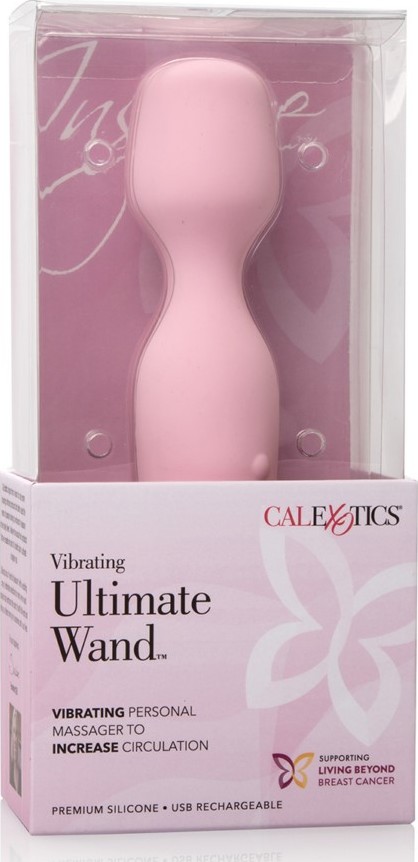 Vibrator Ultimate Wand 10 Moduri Vibratii Silicon USB Roz, Nr. 2, Erotic24.ro