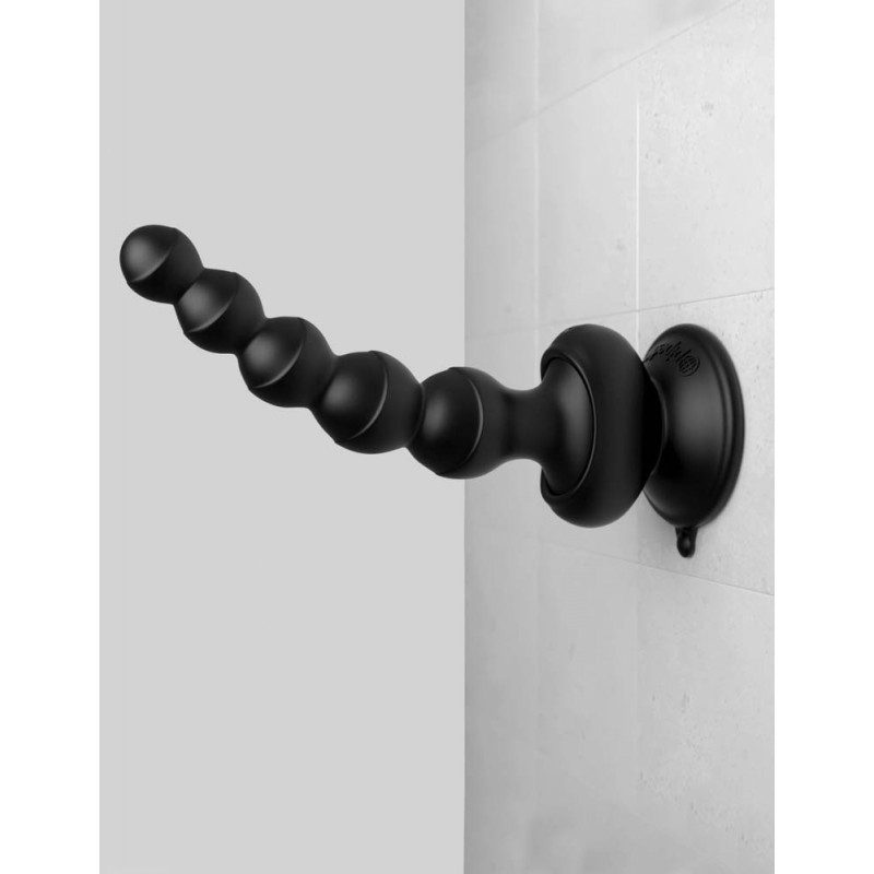Bila Anale Remote Control Wall Banger Beads cu Ventuza Negru, #2, Erotic24.ro