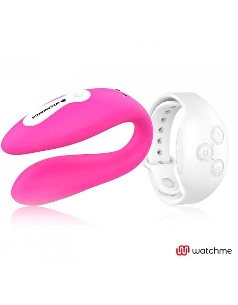 Vibrator Cuplu Desire Dual Pleasure Wireless Watch Me Fucsia/Snowy Anne's Desire