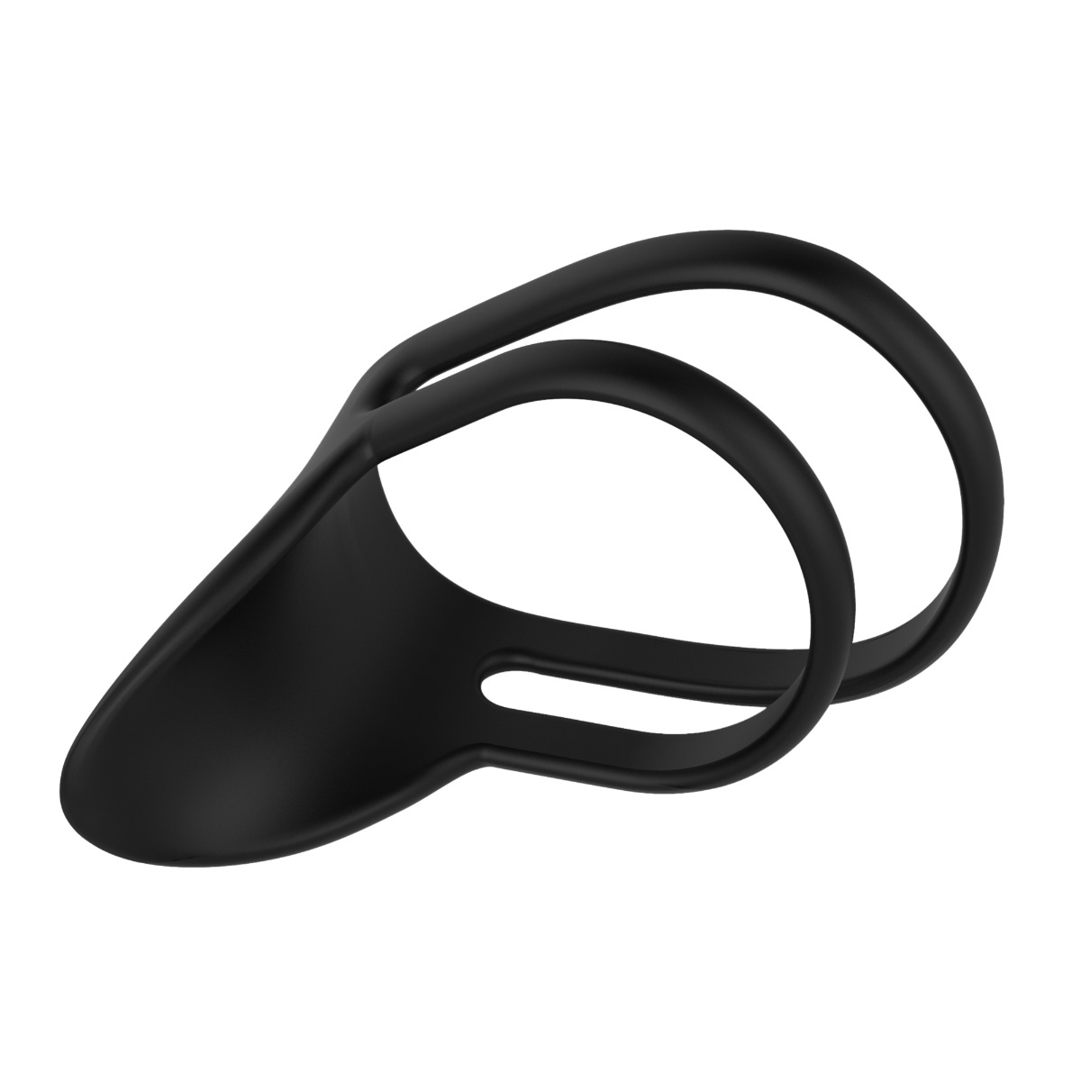 Inel Dublu de Penis Jervy Silicon Negru Mokko Toys Good Vibes, #3, Erotic24.ro