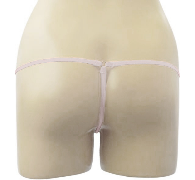 Micro Bikini cu Perle si Inele, Alb, S/M, Mokko Toys, Nr. 2, Erotic24.ro