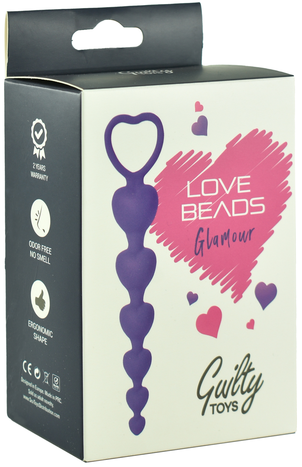 Bile Anale Love Beads Silicon Negru 18.5 cm Guilty Toys, Nr. 8, Erotic24.ro