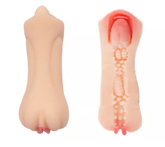 Masturbator Dublu Pussy&Mouth with Teeth and Tongue Guilty Toys, #4, Erotic24.ro