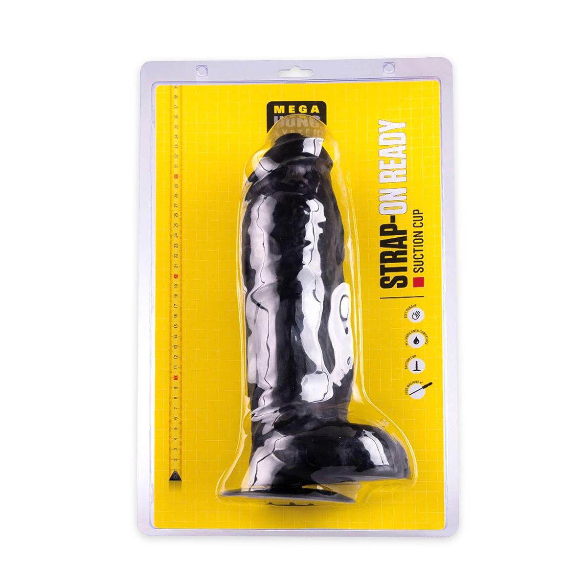 Dildo Realist Hung System Zac XL Negru 35 cm, Nr. 5, Erotic24.ro