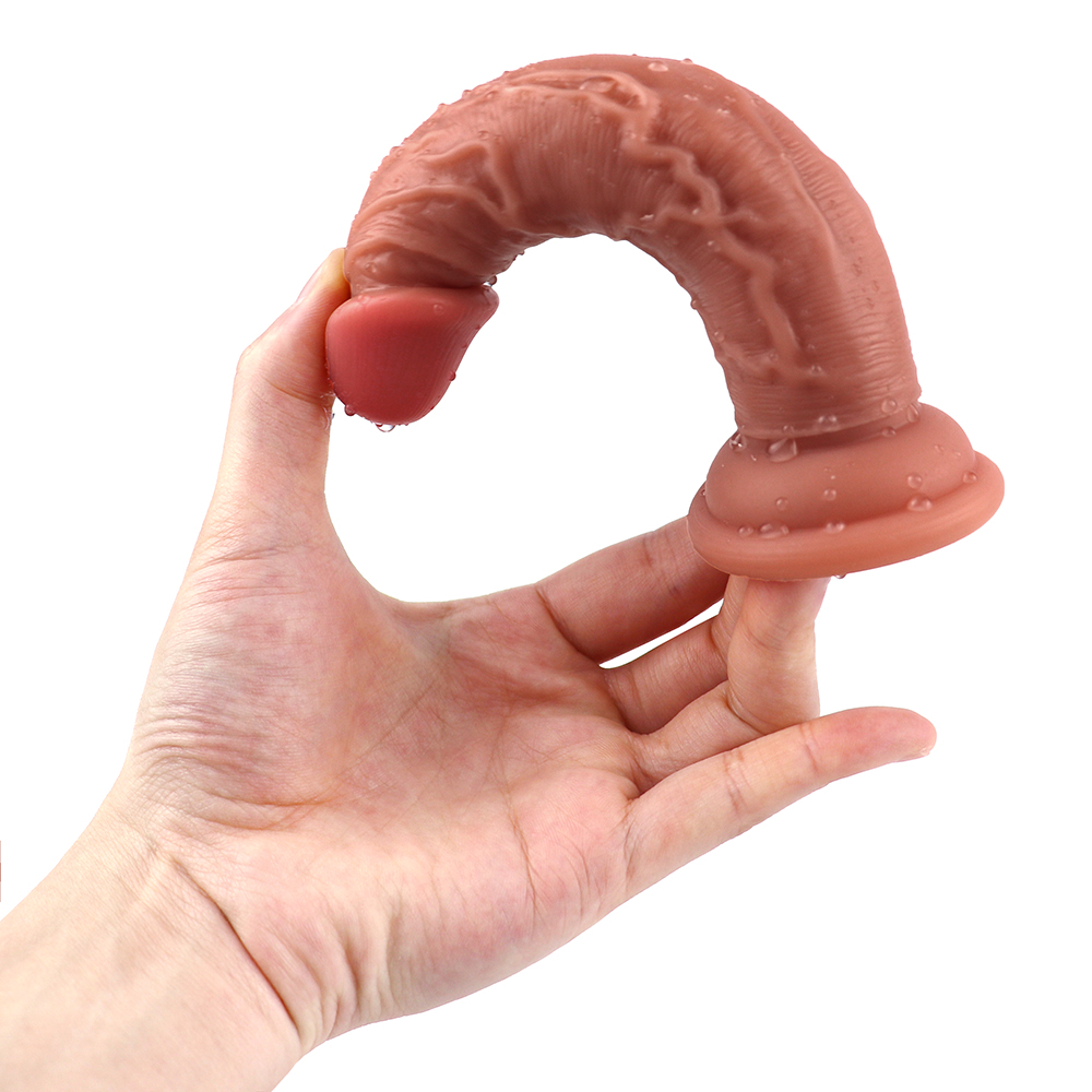Dildo Mini Realist Zachary Silicon Lichid Dubla Densitate 16.5 cm Passion Labs, #23, Erotic24.ro