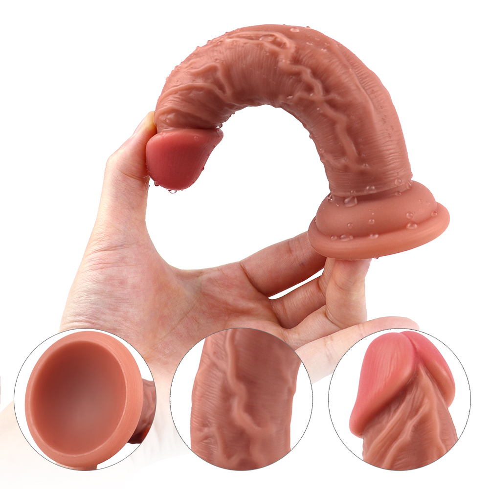 Dildo Mini Realist Zachary Silicon Lichid Dubla Densitate 16.5 cm Passion Labs, #6, Erotic24.ro