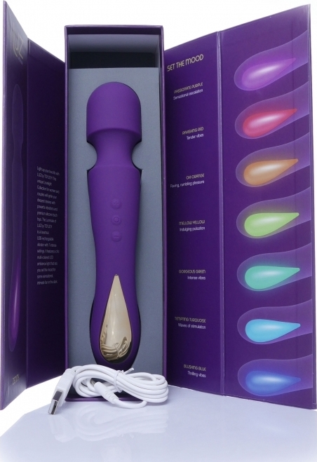 Massager Luz Zenith 7 Moduri Vibratii Silicon USB Violet, #3, Erotic24.ro